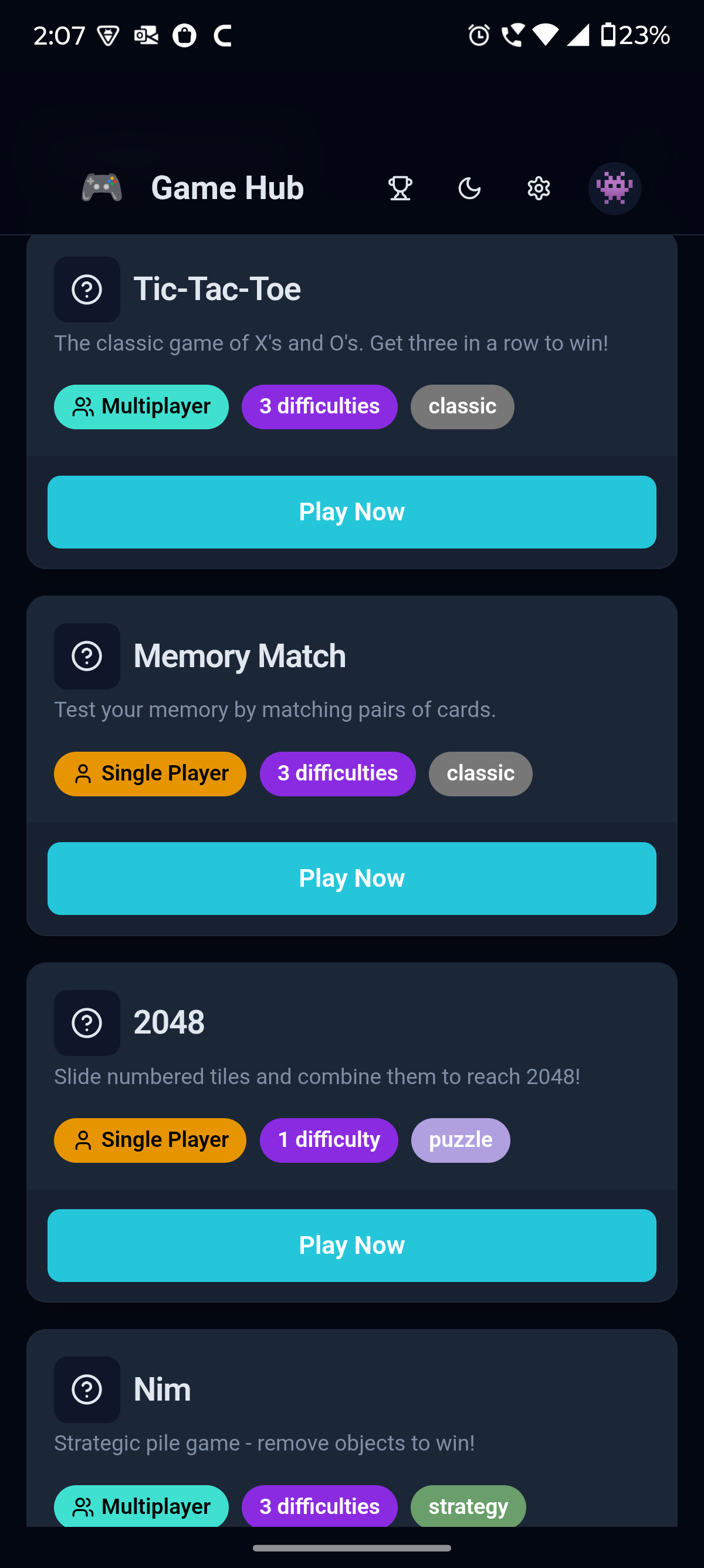 Game Hub screenshot 2